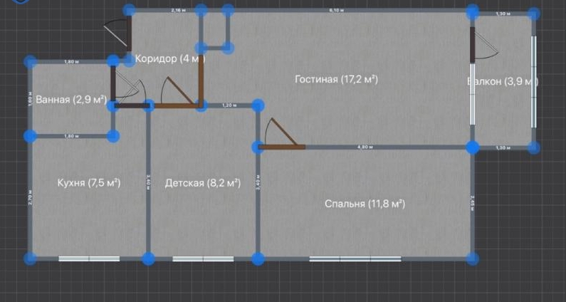продажа трехкомнатной квартиры номер A-173722 в Приморском районе, фото номер 6
